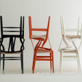 Klassisches Design Asche Massivholz Frameswevenpaperediningchair